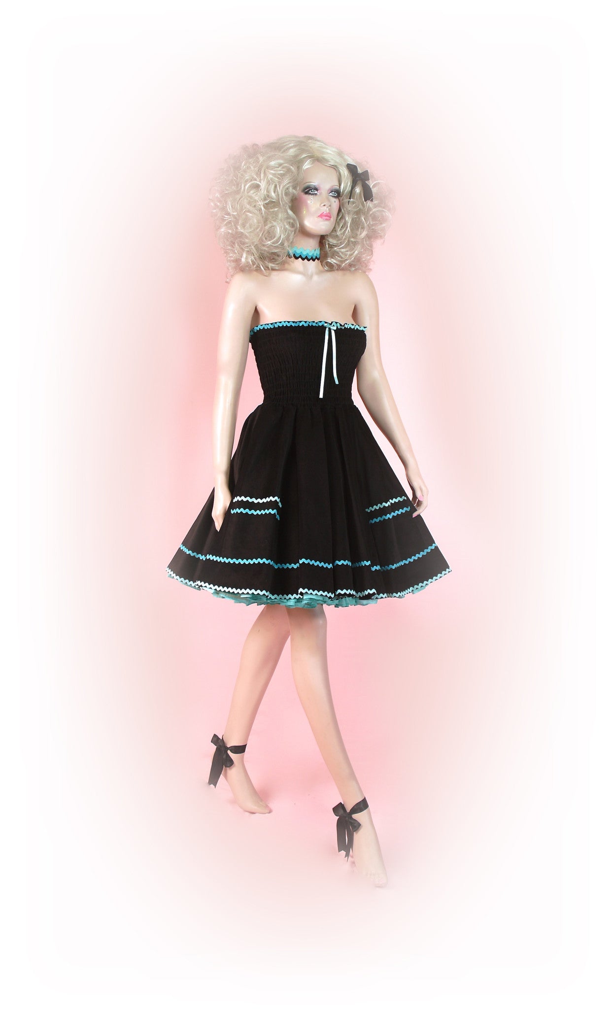 Black Turquoise<br>Radiant Ric Rac Long