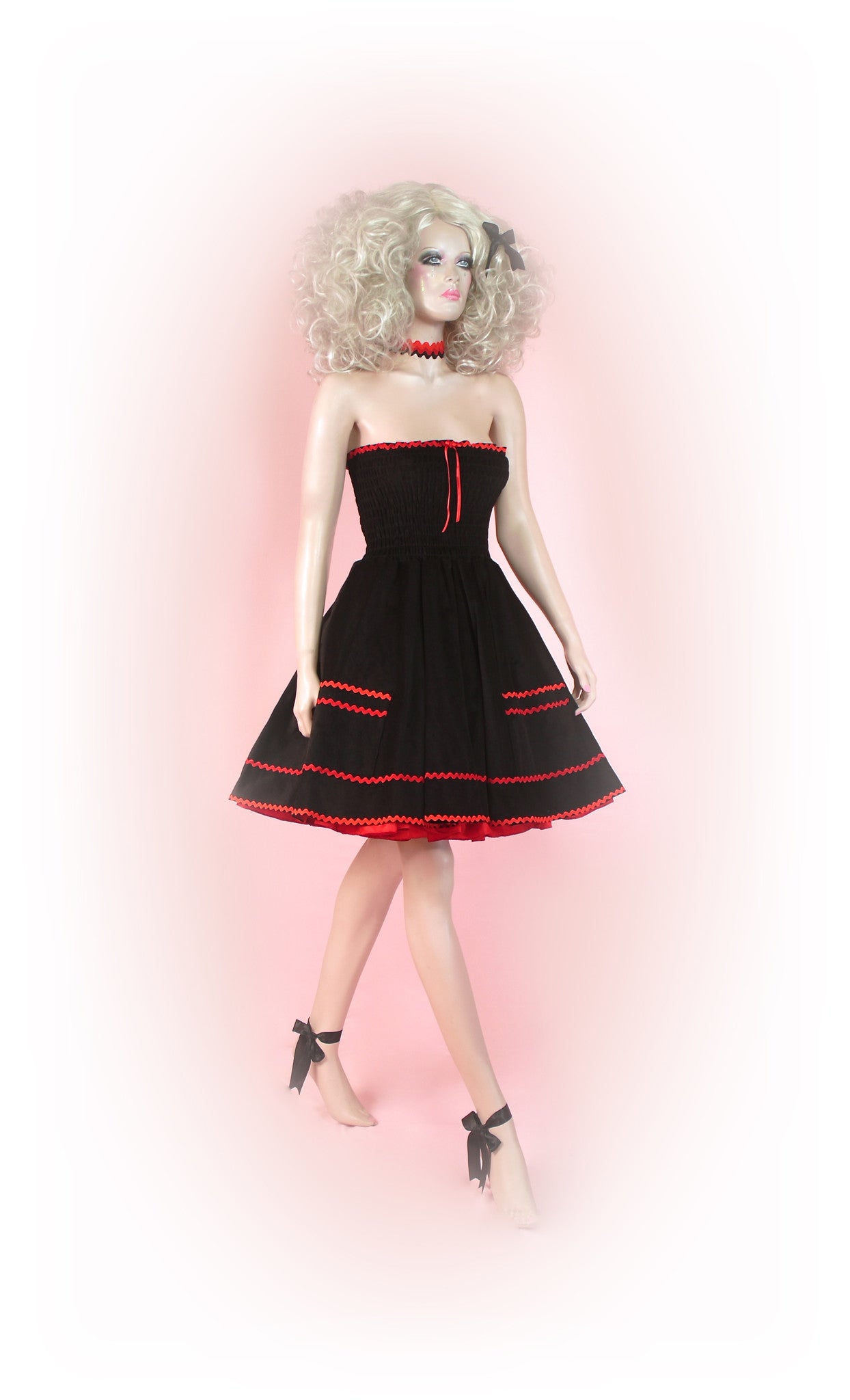 Black Red<br>Radiant Ric Rac Long