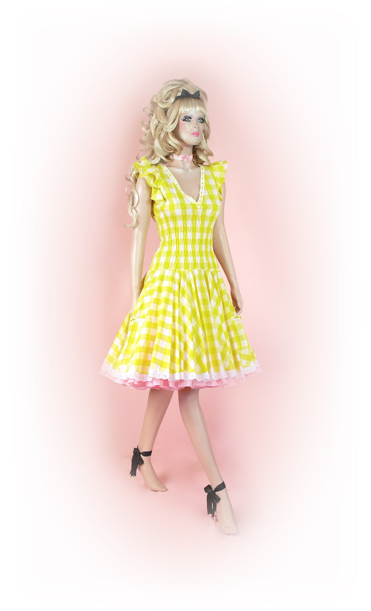 Yellow<br>Picnic Gingham Long