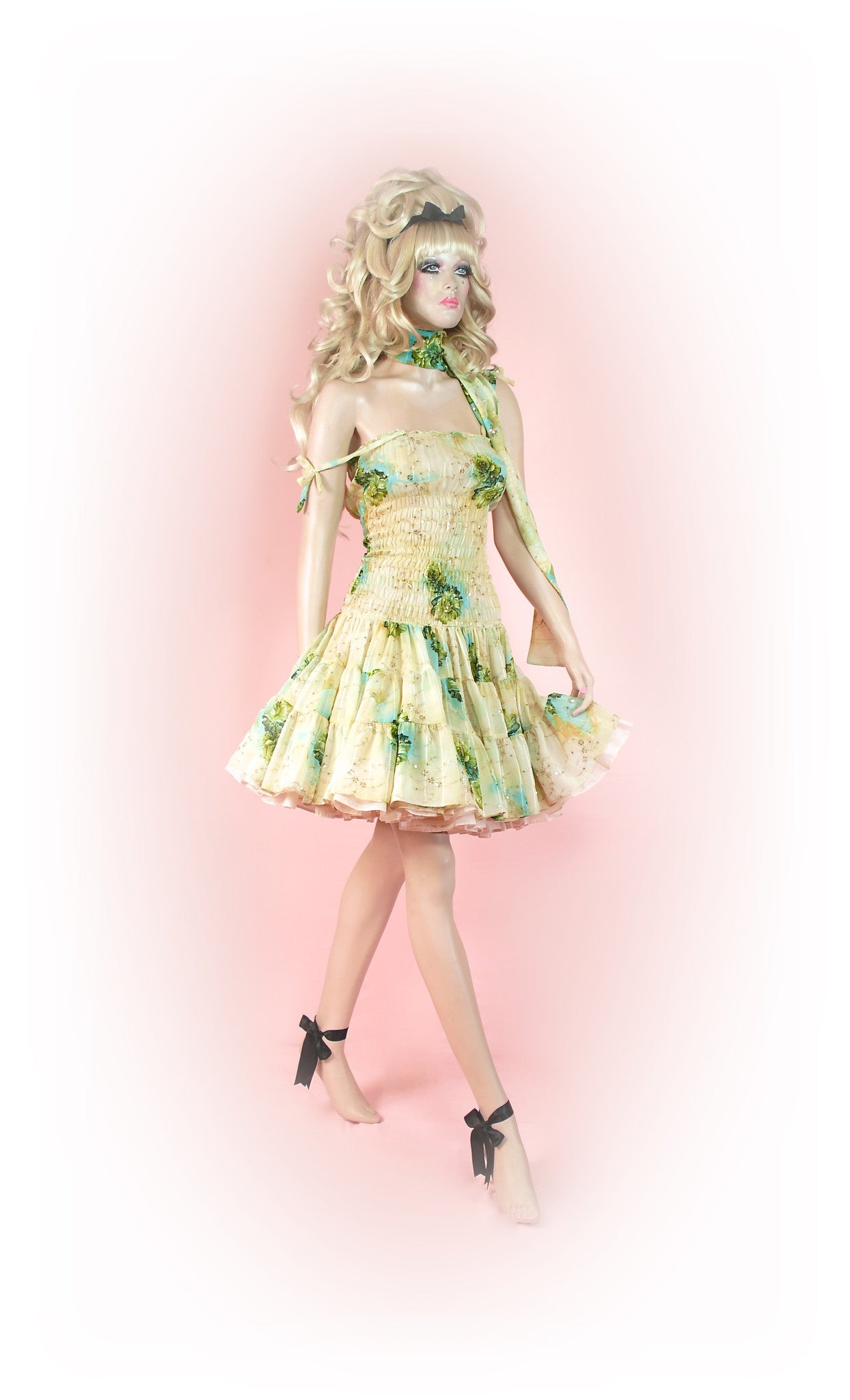 Turquoise/Cream<br>Floaty Floral